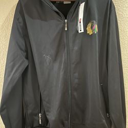 Chicago Blackhawks Jacket  New Black Size XXL / XL Fits like an extra large Spring / fall
