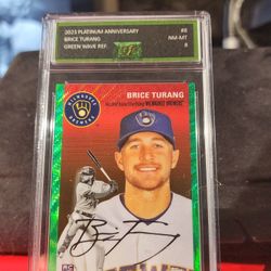2023 Topps Chrome Platinum Anniversary Brice Turang Green Wave #/99 #8 EJE NM-MT 8