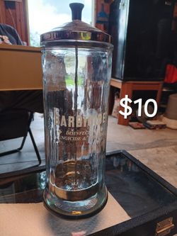 Barbicide Disinfectant Glass Jar with Lid