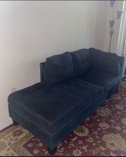Dark blue couch sofa