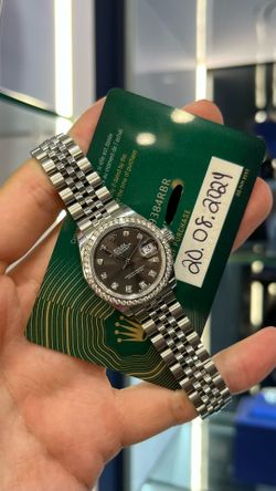 Rolex Lady Datejust 28MM Rhodium Diamond Dial with Factory Diamond Bezel Watch with Super Jubilee Bracelet 2024