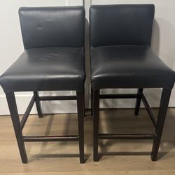 2 Leather Stools