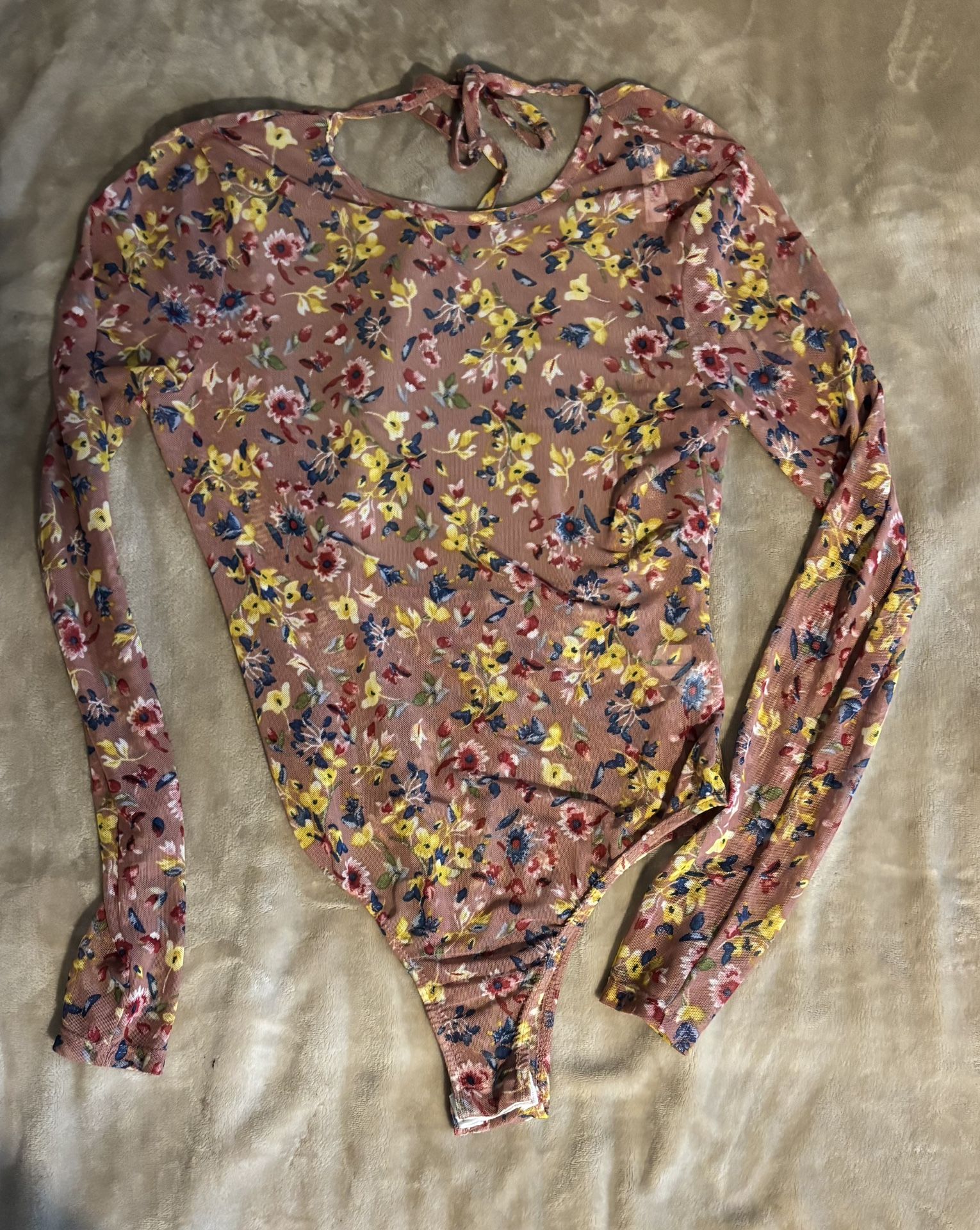 Flower Print Bodysuit Size Small