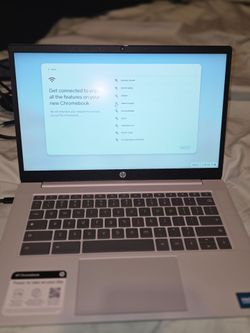 HP 14 inch HD Chromebook Laptop Intel Processor N200 4GB RAM 128GB UFS Glacier Silver