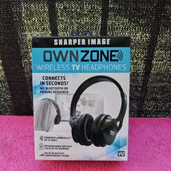Sharper Image Own Zone Wireless TV Headphones - Black