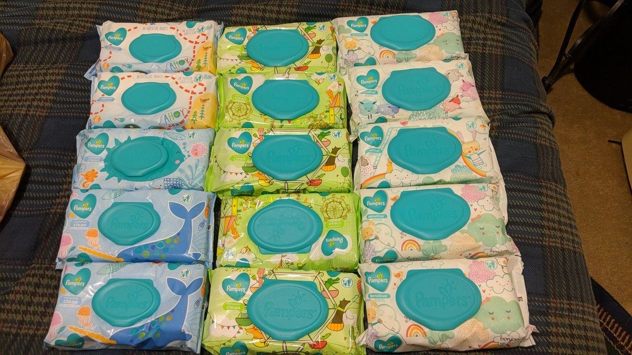 Pampers wipes bundle - all 15 packs included