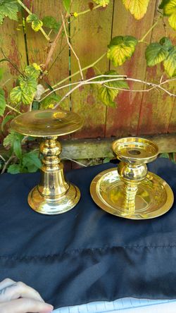 Brass candle holders