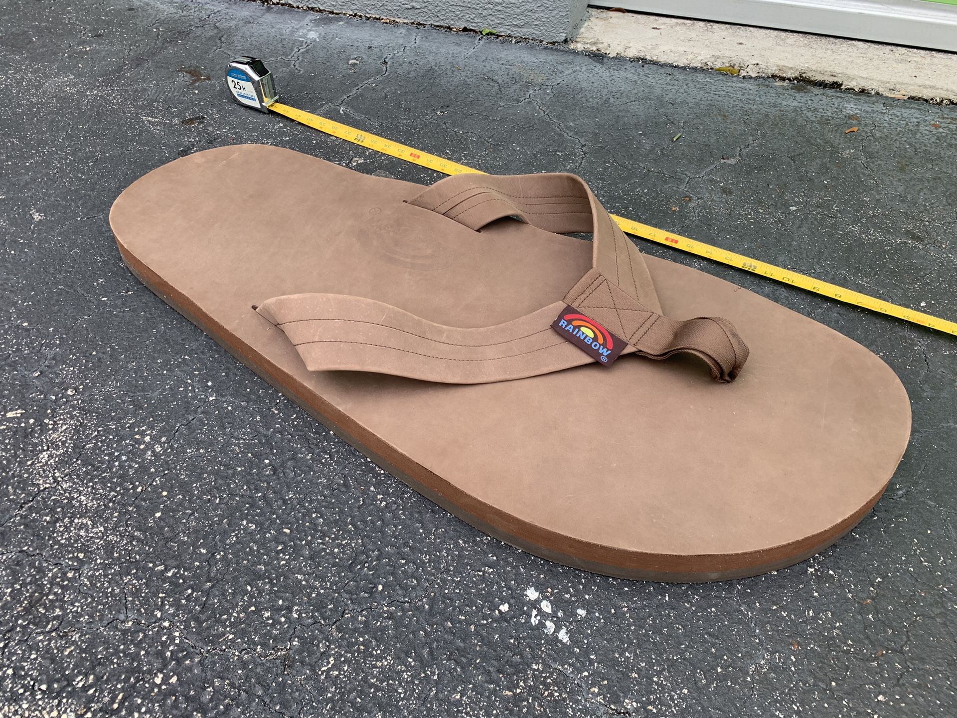 Giant 36" Rainbow Flip Flop Real Sandal Shoe Store Display Leather Pop Art