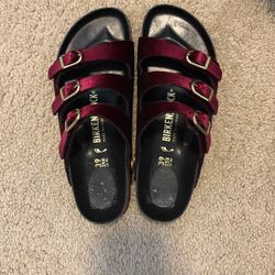 Birkenstocks - Burgundy Size 8 Narrow