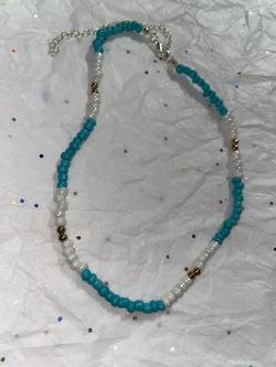 Blue And White Necklace