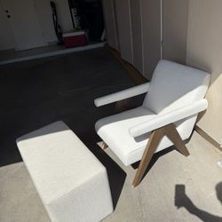 Chair And Foot Still Ottoman Restoration Hardware
