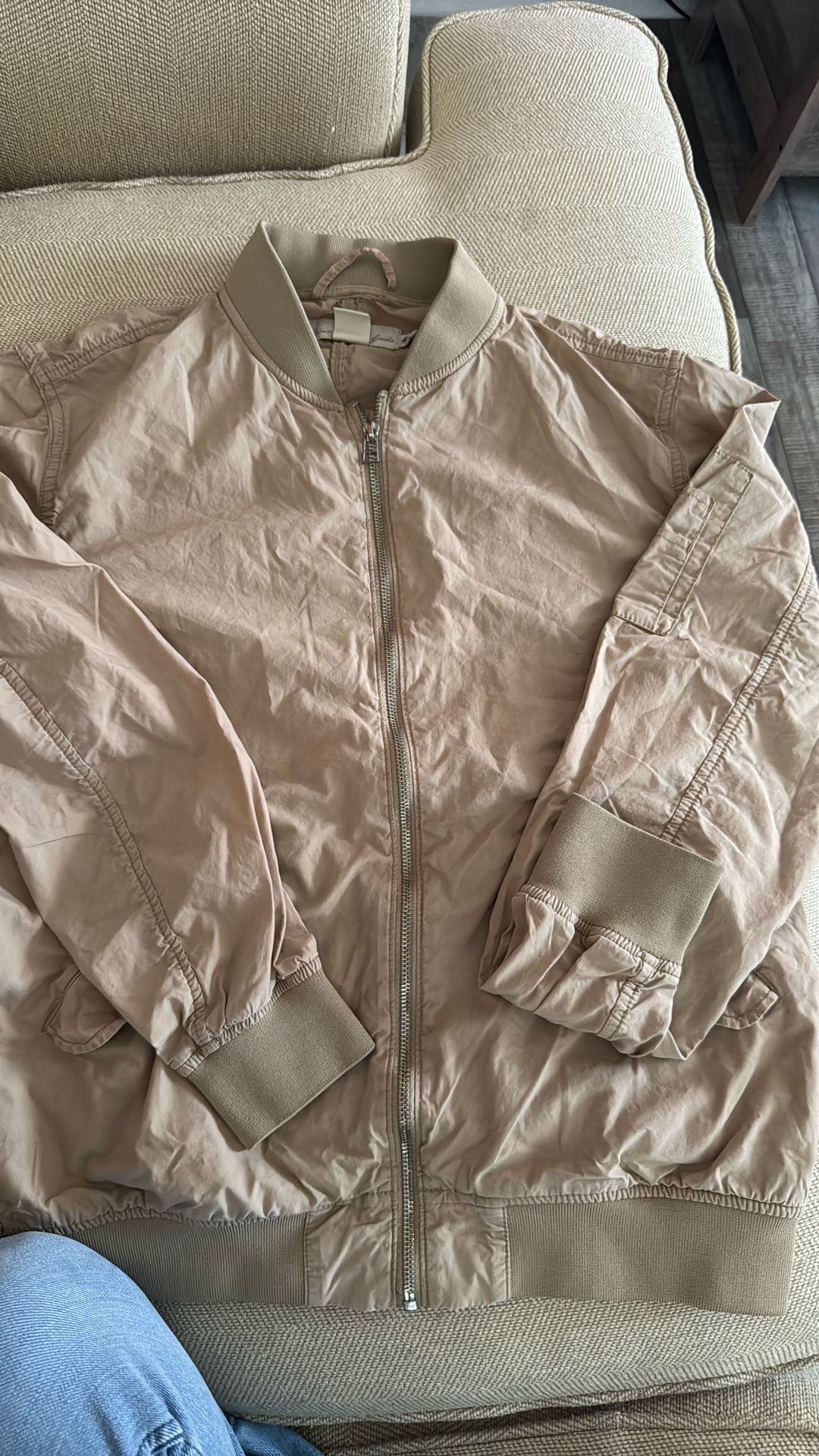 H&M Size Medium Brown/beige Zip Up 