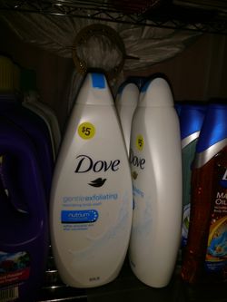 Dove body wash and soap