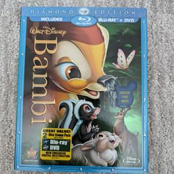 Bambi Diamond Edition Blu-ray And DVD Brand New Factory Sealed With Slip Cover