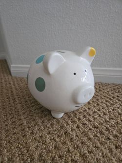 Ceramic Polka Dot Piggy Bank