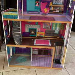KidKraft Super Model Wooden Dollhouse, for 12-inch Dolls, with Elevator 