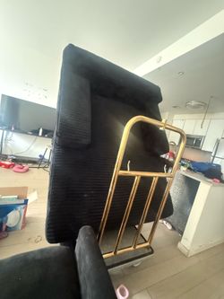 Black chaise lounge chair