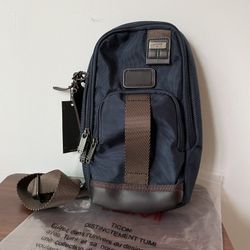 NWT TUMl Blue Nylon Crossbody Sling Bag