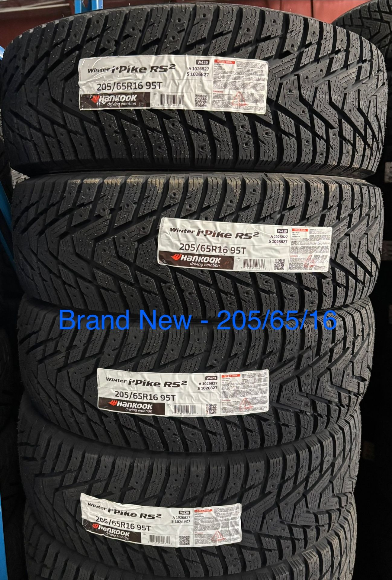 (4) - 205/65R16 Hankook Winter i*Pike RS2 Snow Tires