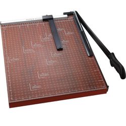 Paper Cutter Heavy Duty 18" Cut Length Professional Large Paper Cutter 12-Sheet Capacity Guillotine Paper Cutter for Cardstock, Safety, Efficience, Wi
