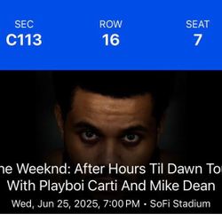 The Weekend  LA 1st Night - 2 Tickets