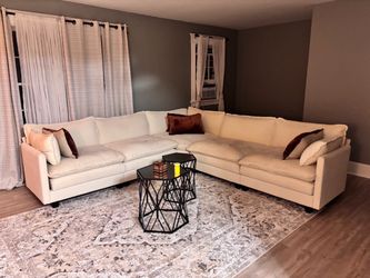 Ihanherry 114" V-Shaped Modern Modular Sectional Cloud Couch