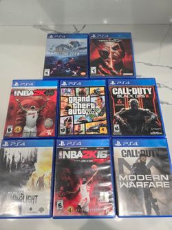 Playstation 4 
Games $10 each