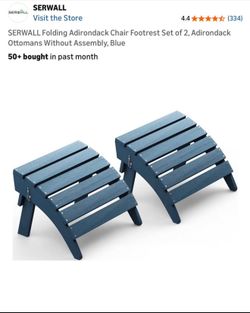 Serwall Folding Adirondack Chair Footrest Set of 2