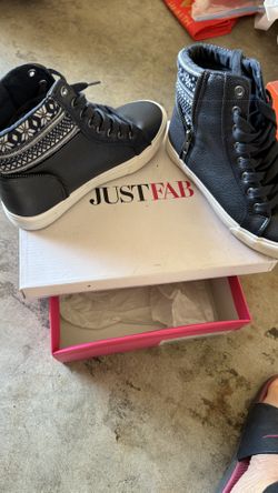 New black high top sneakers size 38 (7-7.5) β zipper β cute style