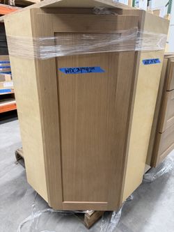 Diagonal Wall Corner Cabinet 24”W x 42”H x 24” D