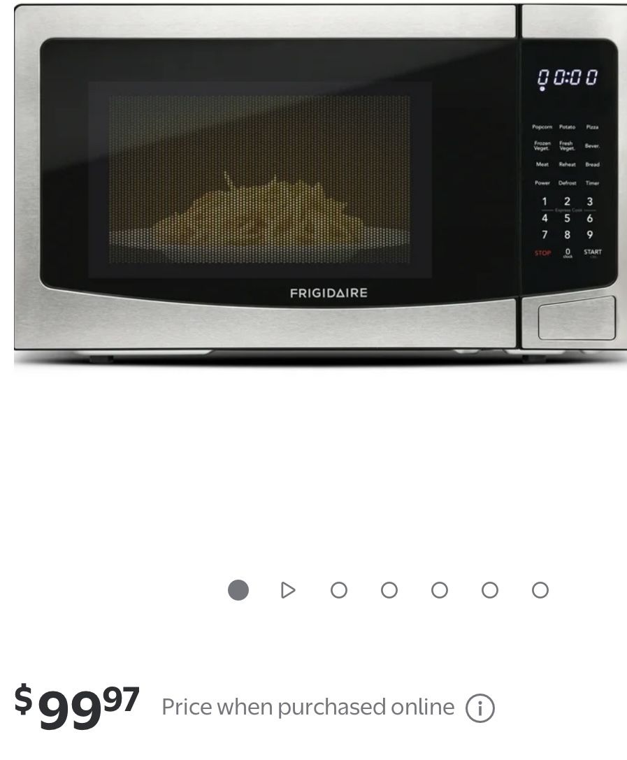 New in box Frigidaire 1.1 Cu. ft Countertop Microwave Ovens in Stainless Steel