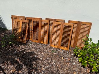 (7) Plantation Style Shutters 22"H x16"W