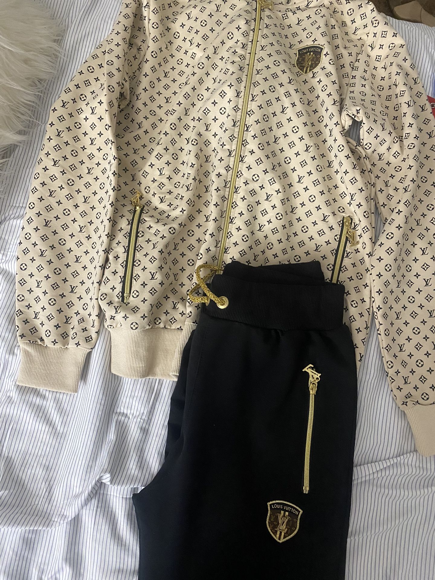 Navy Blue Zip Up LV Track Suit for Sale in Las Vegas, NV - OfferUp