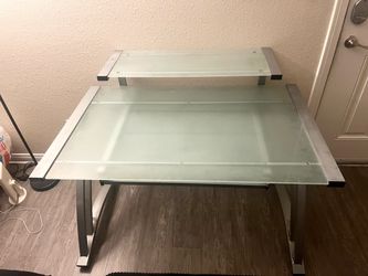 Work/Gaming Desk with built-in upper level for Desktop