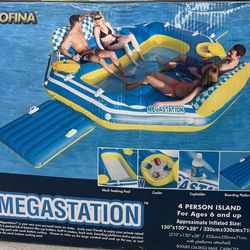 Inflatable 4 Person island  NEW still in box . X-posted