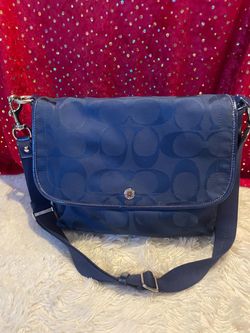 Coach Signature Crossbody Messenger Bag Blue
