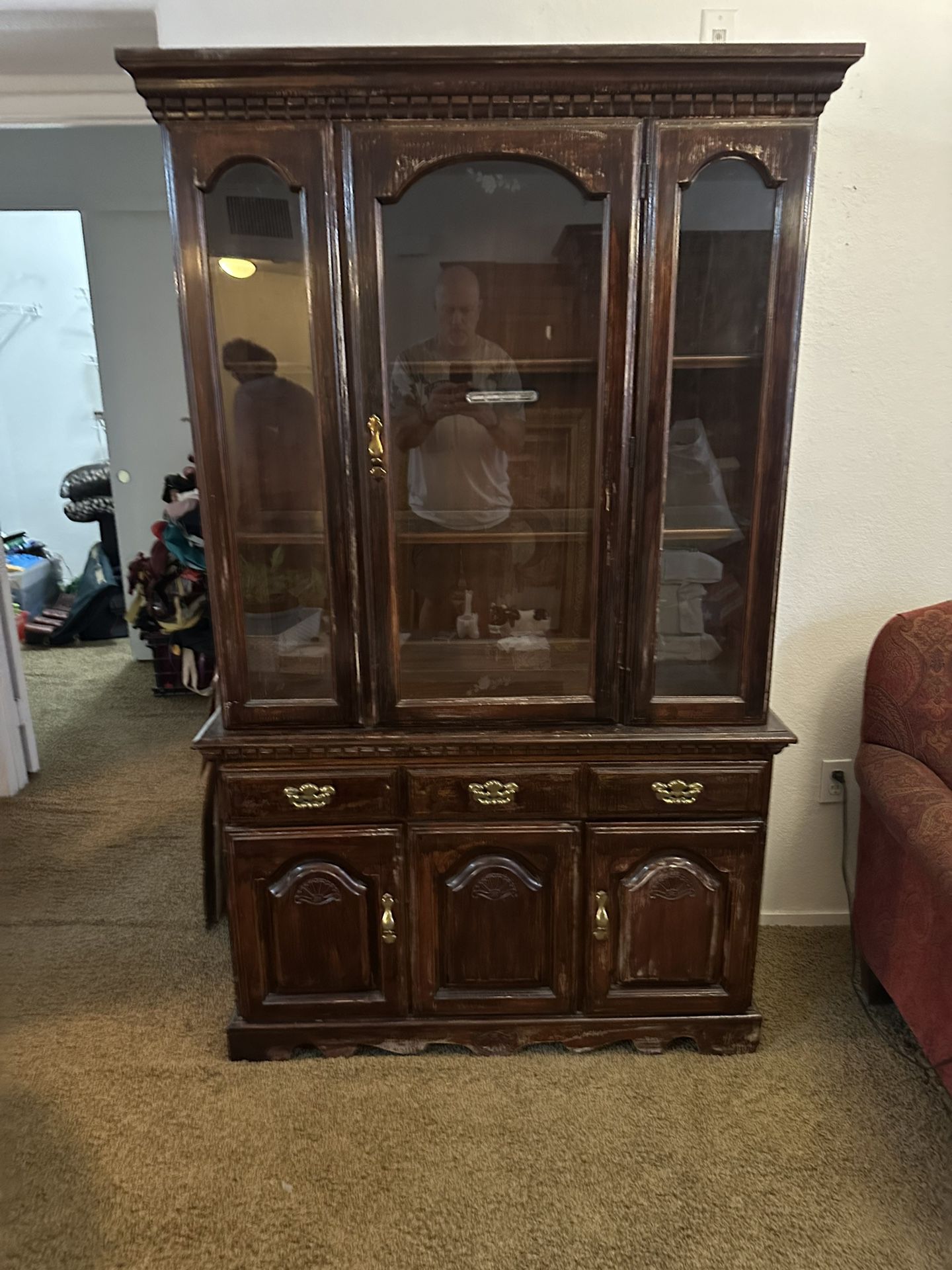 Antique Hitch/China Cabinet 