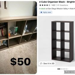 8 Cube Shelves Organizer 