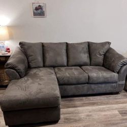 Soft Cobblestone Casual Comfy Sofa Chaise🌼 New Brand🌟Fastest Delivery 🚚 Financing Options 