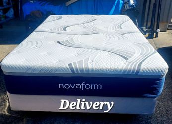 Queen Memory Foam Mattress And Box Springs With Metal Frame