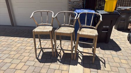 3 Bar height chairs