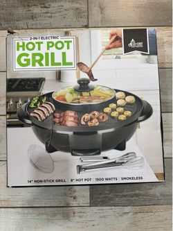 Eco+ Chef 2- in -1 Smokeless Electric Grill & Hot Pot