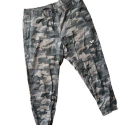 RVCA Men's Gray Camo Jogger Sweatpants