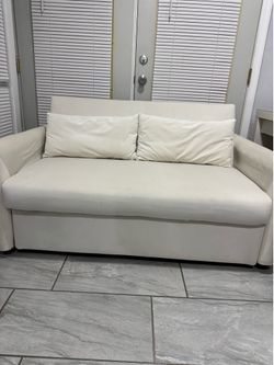 White sleeper sofa