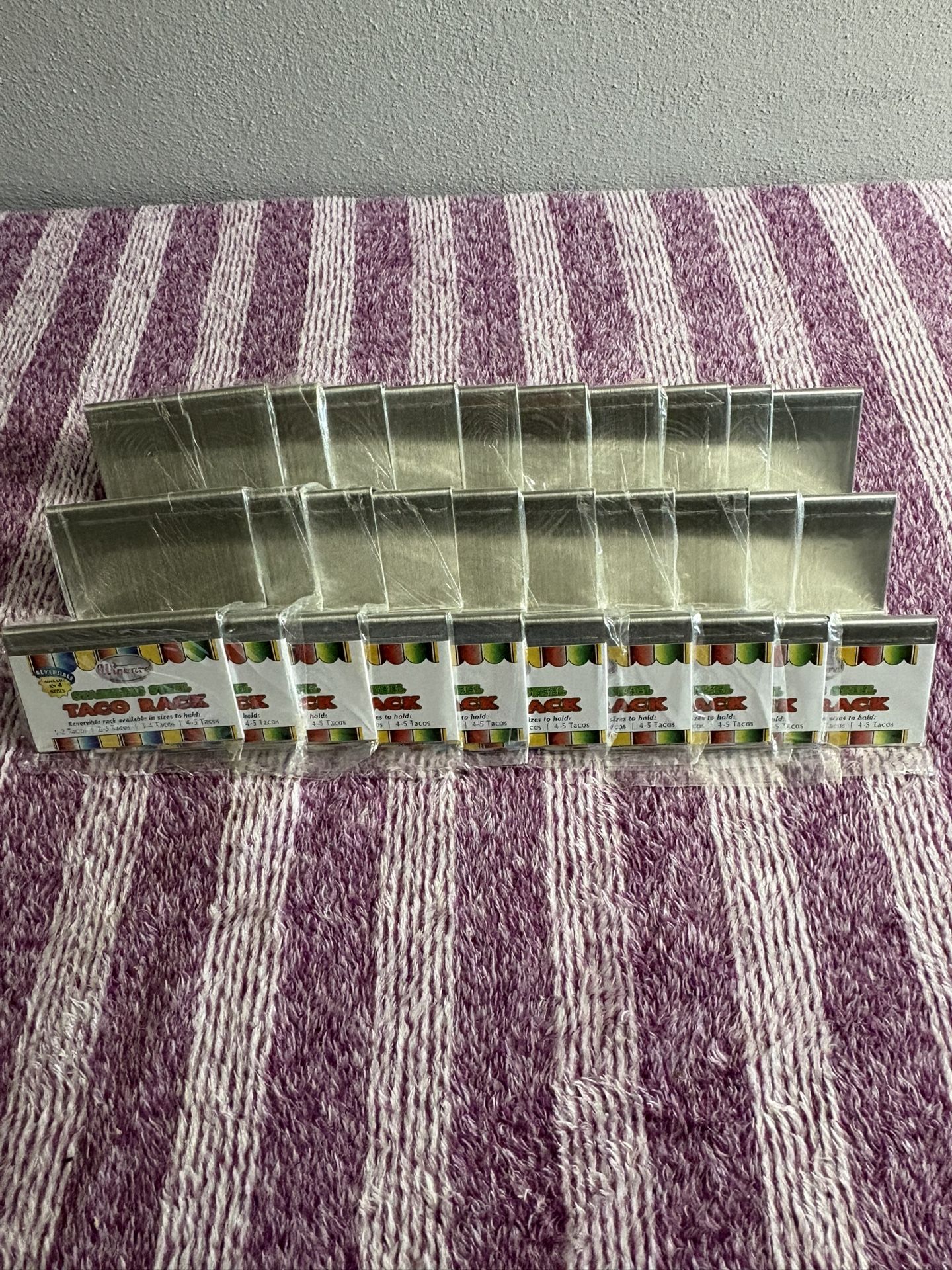 10 Heavy Duty Stainless Steel Metal Taco Holder Stands