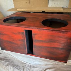 ///All brand new// 2…12s subwoofer box custom built ported box tuned 32 Hz very strong built box BIG BASS