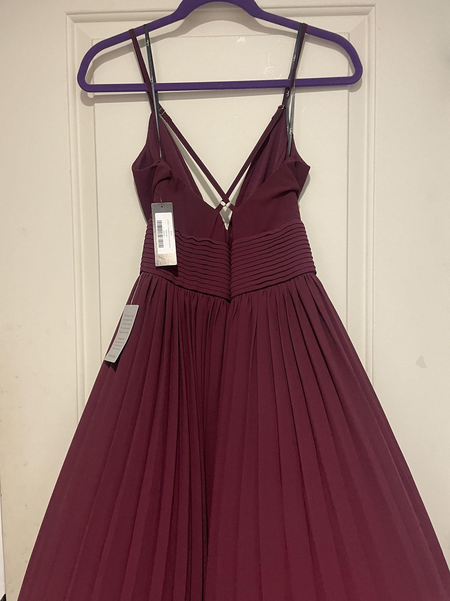 Burgundy, midi dress - NEW