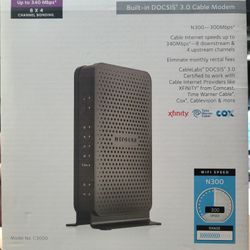 Netgear N300 Cable Modem Router Combo Extender $25