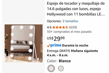 Espejo de tocador tiene una línea a la izquierda abajo