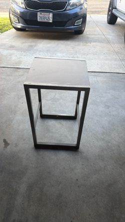 Modern Side Table with Metal Frame